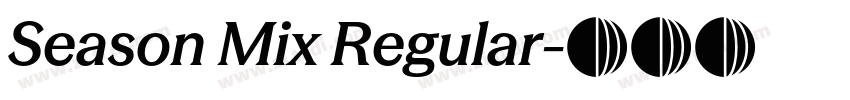 Season Mix Regular字体转换